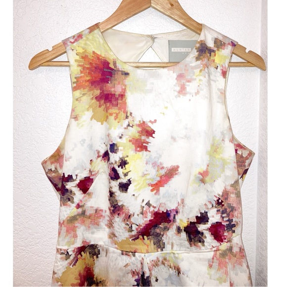 ANTHROPOLOGIE x HUNTER BELL pixelated Floral dress SZ: 10 - Picture 3 of 15